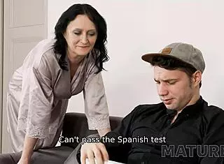 Chubby Mature Woman Gives Joy To Stepson With Pussy And Cock