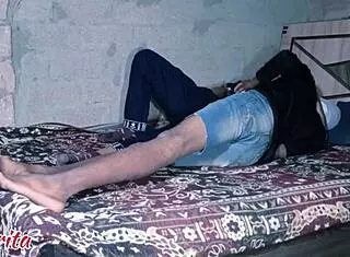 Indian Desi Girl Has Sex With Step Brother In Bath.