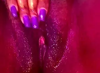 Ebony babe masturbates pussy to intense orgasm in sex