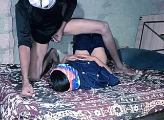 Indian Desi Girl Has Sex With Step Brother In Bath.