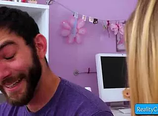 Sexy Teen 18+ Blonde Girl Natalie Knight Gets Juicy Pussy Fingered and Gives Amazing Blowjob