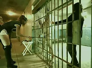 Dominatrix Mistress April conducts SECRET INTERROGATION in military camp with brutal tactics.