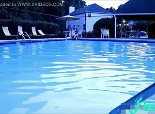 lana lava flashes big black cock and tits poolside