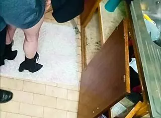 Neighbor bent over for quickie