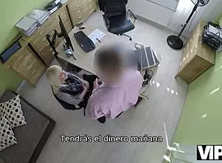 Dulce Nena's Emotional Encounter: Fucking the Naughty Loan Agent for Cash