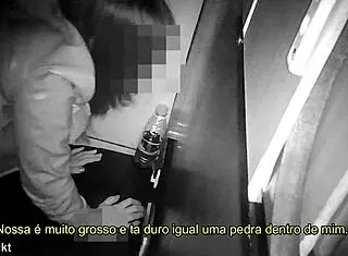 glory hole adventure with trans and well-endowed friend in the cabin