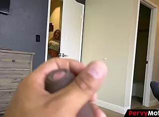 pervymother teases stepson with sly moves
