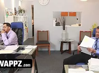 horny stepdads swap teen 18+ stepdaughters for office 4some fun