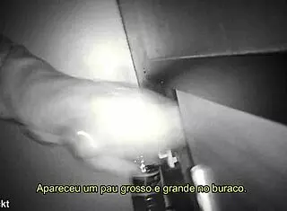 glory hole adventure with trans and well-endowed friend in the cabin