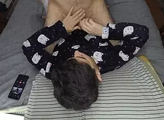 Handjob and CUM Mouthful Before BED