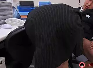 Haruka Miura blows in office