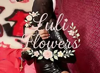 Luli welcomes daddy to her garden for teasing