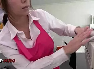 Asian Office Lady Chihiro Akino Delivers Intense Hardcore Blowjob For Creampie