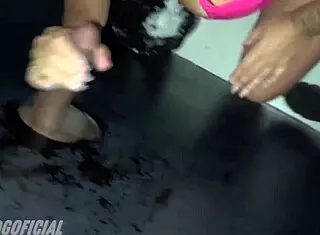 beautiful spanish wife dominates swingers with kissing and submission