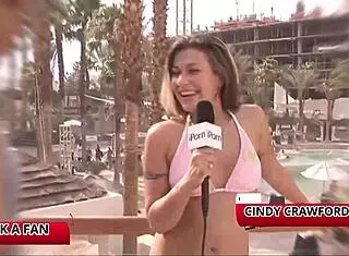 Cindy Crawford tackles a huge shaft and gets completely dominated.