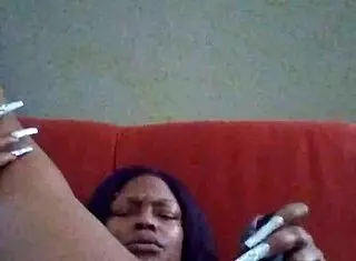 Ebony Girl with Hairy Body Makes Herself Creamy in Casual Solo Session