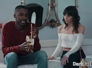 Small Tit Cougar Seduces Stepson's Black Friend with Big Cock