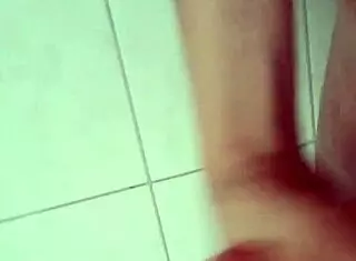 bathroom fun with bisexual masturbation and cumshot