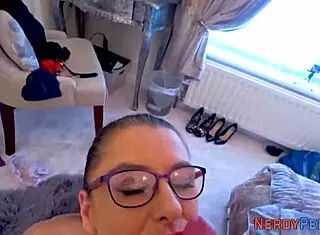 tricked brit gobbles and rides