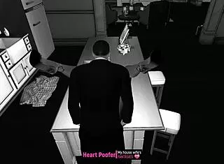 Polka dots brighten up a steamy kitchen cartoon encounter