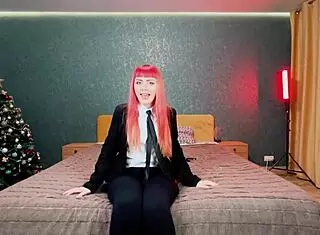 Femdom Makima seduces you in roleplay, leading to a tight pussy creampie! 😈