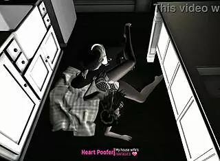 Polka dots brighten up a steamy kitchen cartoon encounter