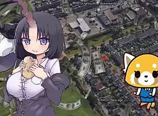 The office lady works hard at her desk every day.