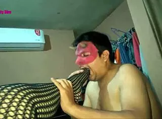 Latina bbw prostitute gives footjob in lingerie and heels