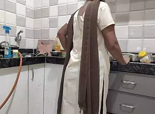 desi student feels intense pleasure as stepbrother gives her doggystyle creampie in homemade video