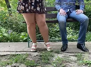 Hot nectar from my mother-in-law's pussy right outside 😏🍯