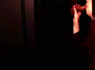 Student Sucks Cock at Gloryhole Intensely