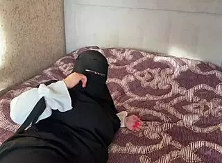 syrian girl in hijab has hard sex with hot guy, damn it