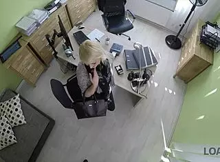 Desperate Teen Spreads Legs for Cash in Office Casting