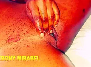 Ebony Masturbates and Gets Fucked by Big Cock!