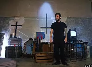 Male ghosts dominate and fuck the possessed babe in hardcore interracial orgy