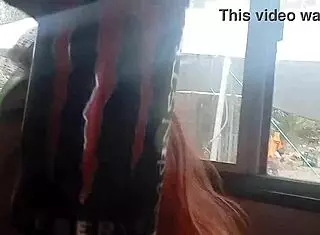 Ginger paris boldly masturbates with chocolates in lingerie.