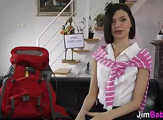 Teen blows big old dick