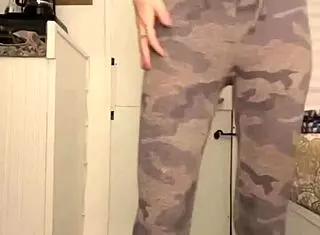 tiny amateur rides giant dildo in little pussy, orgasms and leaks cum, what about panty bank?