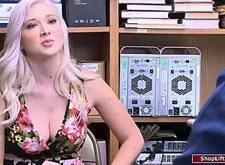 Teen shoplifter, give the officer a blowjob now?