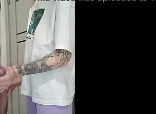 Stepmom's Friend Jerks Off Dick at House Party