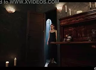 Vampire Seduction in Gothic Manor! Nerdy Girl Mesmerized by Sexy Blonde Owner!