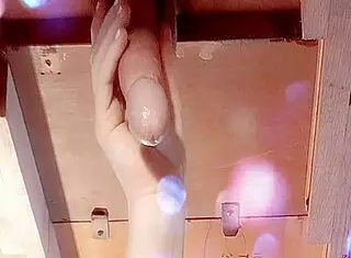 getting milked and leaking pre cum during handjob