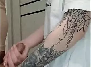 Stepmom's Friend Jerks Off Dick at House Party