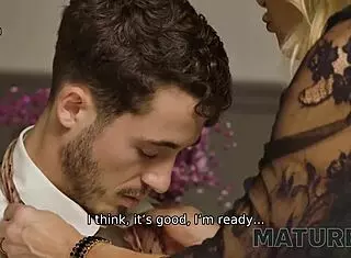 Mature European Cougar Engages In Seduction With Shaved Cunt And Big Tits During Coffee Break!