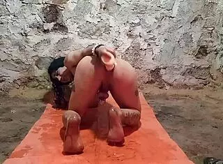 Dildo punch game with stretching and big ass toys.