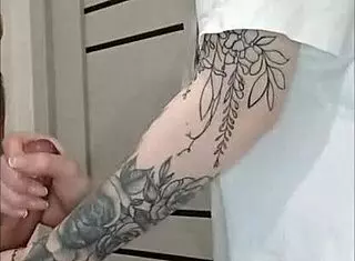 Stepmom's Friend Jerks Off Dick at House Party