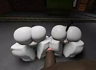 Intense trio of two submissives with big black cock