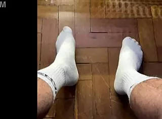 Check out this big foot and huge dick combo