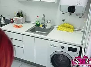 Hot redhead cougar bangs stepsons friend, wants it all