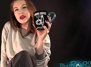 Hey, want your morning cup of me in yoga humiliation